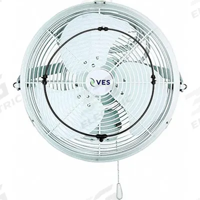 VES-ARTEX Mounted Fan: 18 in Blade Dia, 120V AC, 1/10 hp Motor HP, Wall Mount - Standard Industrial Wall-Mount Fans