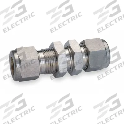 HAM-LET Compression Fitting Union: 1/4 in OD x 1/4 in OD Fitting Size - Double-Ferrule Stainless Steel Fittings