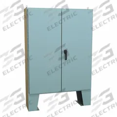 HAMMOND Electrical Enclosure: Steel, 60 in x 48 in x 13 in, NEMA 12, w/Panel, Solid Cover, Hinged (MPN 1422B12F). Key specifications — Brand: HAMMOND; Closure Method: Handle; Knockouts: Not Included.