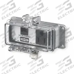 HUBBELL WIRING DEVICE-KELLEMS Access Port: 12/4, 3 1/8 in (W) x 4 1/4 in (H), Plastic Cover, 2 Ports (MPN P155E). Key specifications — NEMA Rating: 4; Manufacturer Part Number: P155E; Brand: HUBBELL WIRING DEVICE-KELLEMS; Wallplate Type: Ethernet.