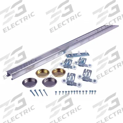 NATIONAL GUARD Track Kit: 58 1/2 in Lg, 2 in Wd, 1 in Ht, 75 lb Max Wt - Hanging Door Track Kits
