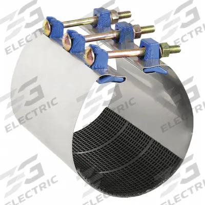 SMITH-BLAIR Repair Clamp: For 3 in Pipe, 9 in Overall Lg, 304 Stainless Steel - Partial-Gasket Repair Clamps for Tube & Pipe