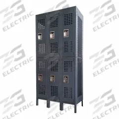 APPROVED VENDOR Wardrobe Locker: 36 in x 18 in x 78 in, Ventilated, 2 Tiers, 3 Units Wide, Gray (MPN 794JA0). Key specifications — Brand: APPROVED VENDOR; Locker Color: Gray; Lock Type: Accommodates Built-In Lock or Padlock; Door Type: Ventilated; Locker Material: Steel; Assembled: Unassembled; Number Plate Included: No.