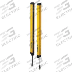 OMRON Light Curtain: 24V DC, 47 Beams, 10 mm Spacing, 480 mm Protected Ht, M12 (MPN F3SG4RA048014). Key specifications — Type of Light: 870 nm IR LED; DC Voltage Rating: 24V DC; Brand: OMRON; Receiver Electrical Connection: M12; Transmitter Electrical Connection: M12; AC Voltage Rating: Not Rated; Safety Output Ratings: 300 mA @ 24V DC.