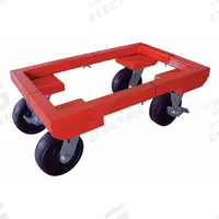 APPROVED VENDOR General Purpose Dolly: 2,000 lb, Red, 25 in L x 16 in W x 7 in H Deck, Smooth (MPN 48J131). Key specifications — Brand: APPROVED VENDOR; Color: Red; Caster/Wheel Configuration: (2) Swivel; Lip Type: Flush; With Tow Eye: No.