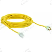 APPROVED VENDOR Extension Cord: Outdoor Use, 50 ft Lg, Outlet, 5-15P, 16/3, SJTOW, Yellow, 125V AC (MPN 4GAA6). Key specifications — Brand: APPROVED VENDOR; Temperature Rating: -58° to 194°F; NEMA Plug Configuration: 5-15P.