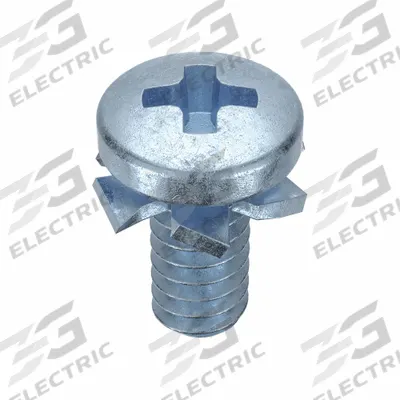 SEMS Screw: External Tooth, #4-40 Thread Size, 3/8 in Lg, Steel, Zinc-Plated - Machine Screws with External Tooth Lock Washers