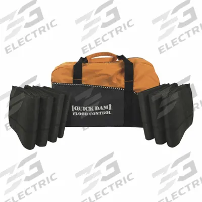 QUICK DAM Flood Bag Emergency Kit: Fresh Water, 3 1/2 in Overall Ht - Water-Activated Flood Barrier Kits