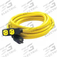 CHAMPION POWER EQUIPMENT Generator Extension Cord: Extension Cord, 25 ft Cord Lg, 125/250V AC, 5-20R (MPN 48043). Key specifications — Rated Voltage: 125/250V AC; Wire Size: 10 AWG; Brand: CHAMPION POWER EQUIPMENT.