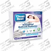 CLEANREST Mattress/Box Spring Protector: Hotel King, 80 in Overall Lg, 72 in Overall Wd, White (MPN 845168005364). Key specifications — Brand: CLEANREST; Cover Material: Polyester; Mattress Pad Material: Polyester Blend; Fabric Weight/Thread Count: 3.39 oz.