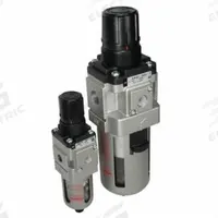 SMC Filter Regulator: AW-D Series, 1/2 in G, 5 micron, 1 MPa Max Op Pressure, Auto Drain (MPN AW40-F04-D). Key specifications — attr109419: SMC; attr109429: Die-Cast Aluminum; attr109463: Yes; attr109468: AW-D.