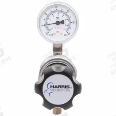 HARRIS High Purity Gas Regulator: Single Stage, 1/4" NPT F Inlet, 1/4" NPT F Outlet, 50 psig (MPN 723C050000D). Key specifications — Brand: HARRIS; Manufacturer Part Number: 723C050000D; Diaphragm Material: Stainless Steel; Outlet Connection: 1/4" NPT F; Inlet Connection: 1/4" NPT F.