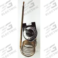 Electric Thermostat: 140°F to 500°F Temp Range, 140 to 500 Dial, 48 in Capillary, 120V AC/277V AC (MPN 5300-027). Key specifications — Input Voltage: 120V AC; Manufacturer Part Number: 5300-027; Product Type: Electric Thermostat; Brand: ROBERTSHAW.