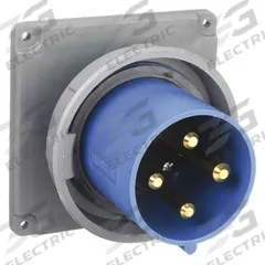 HUBBELL Pin and Sleeve Inlet: Blue, 250V AC, Three Phase, 100 A, 3 Pole, 4 Wire, IEC Grounding (MPN HBL4100B9W). Key specifications — Brand: HUBBELL.