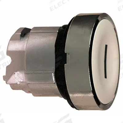 SCHNEIDER Flush Push Button: 22 mm Mounting Size, Metallic - Flush-Mount & Recessed Push-Button Operators