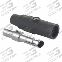 Single Pole Inline: Male, Black, 600V AC/600V DC, 600 A, Crimp Tube Termination, 22 Series (MPN 22L22-SE). Key specifications — Gender: Male; Series: 22; Brand: LEVITON.
