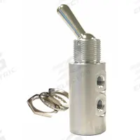 PNEUMADYNE INC Manual Air Control Valve: Three-Way, 10-32 Female UNF, Toggle, Stainless Steel (MPN C032021). Key specifications — attr1092139: Stainless Steel; attr1092167: Detent; attr1092176: Normally Closed.