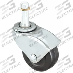 APPROVED VENDOR Stem Caster: Swivel, No Brake, 2 in Wheel Dia., 7/8 in Wheel Wd, Rubber, Rubber, Std (MPN 30753). Key specifications — attr1111099: APPROVED VENDOR; attr1111095: Black; attr1176855: Swivel.