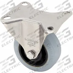 APPROVED VENDOR Plate Caster: Corrosion-Resistant/Debris-Resistant, Rigid, Rubber, 4 in Wheel Dia (MPN BX-POEV 100XR-SG). Key specifications — attr1109528: Gray; attr1109541: APPROVED VENDOR; attr1172513: Rigid.