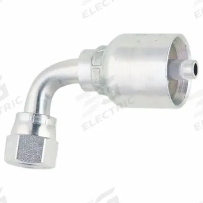 Parker Hydraulic Crimp Fitting: Steel x Steel, 90° Elbow, -16 For Hose Dash Size - Parker Crimp Hydraulic Hose Fittings with JIC Connection