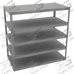TENNSCO Boltless Shelving: Standalone, Extra-Heavy-Duty, 72 in x 36 in, 72 in Overall Ht, 5 Shelves (MPN RXHS-723672). Key specifications — Finish: Powder Coated; Maximum Post Load Capacity: 13,000 lb with Beam Evenly Spaced at 24 in; Decking Material: Steel; Color: Medium Gray; Beam Profile: Channel; Brand: TENNSCO; Side Panel: Open.