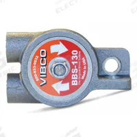 VIBCO Pneumatic Vibrator: 75 lbf, 10,500 vpm, 1/4 in NPT, BBS, 67 dBA, Aluminum, Continuous (MPN BBS-130). Key specifications — attr671163: 67 dBA; attr671170: 75 lbf @ 80 psi; attr671165: 10,500 vpm @ 80 psi; attr671184: 1/4 in; attr671185: NPT; attr671192: NPT; attr671193: 1/4 in; attr671175: VIBCO.