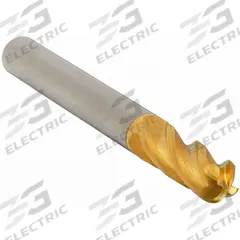 APPROVED VENDOR Ball End Mill: Carbide, TiN Coated, 4 Flute, 1" Mill Dia, 1-1/2" LOC, 4" OAL (MPN 223-001161)