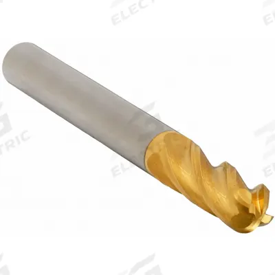 APPROVED VENDOR Ball End Mill: Carbide, TiN Coated, 4 Flute, 1" Mill Dia, 1-1/2" LOC - General Purpose Carbide Ball End Mills