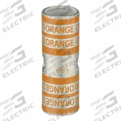 APPROVED VENDOR Open Barrel Splice: 3/0 AWG Wire Size, Orange Code, 1.77 in, Copper Barrel, 50 Die (MPN 22EZ22). Key specifications — Die Code: 50; Brand: APPROVED VENDOR; Color Code: Orange.