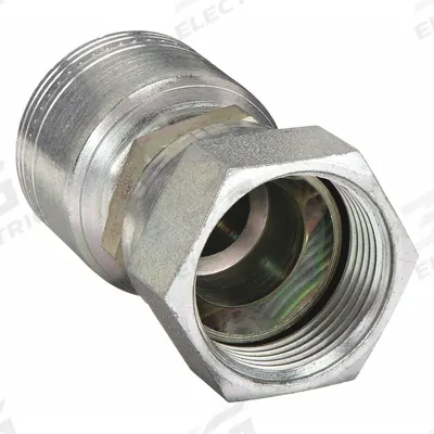 AEROQUIP Hydraulic Crimp Fitting: Steel x Steel, Straight, -8 For Hose Dash Size - Aeroquip Crimp Hydraulic Hose Fittings with JIC Connection