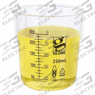 APPROVED VENDOR Beaker: Low Form, Printed Graduation, Polymethylpentene, Clear, 250 mL - Low Form Plastic Beakers Without Handles