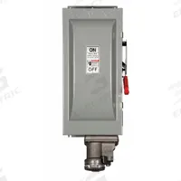 SIEMENS Safety Switch: Fusible, 100 A, Three Phase, 600V AC, Galvanized Steel, Indoor (MPN HF363JCH). Key specifications — Brand: SIEMENS; Compatible Plug Series: Crouse-Hinds Arktite.