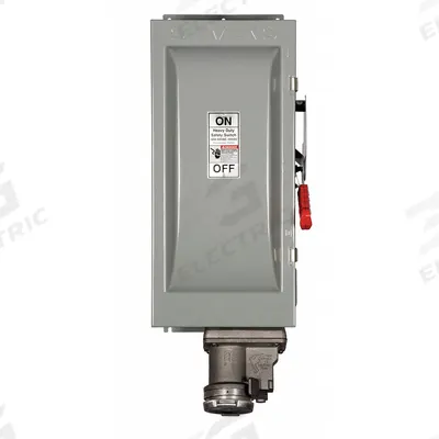 Siemens Safety Switch: Fusible, 100 A, Three Phase, 600V AC, Galvanized Steel - Fusible Safety Switches