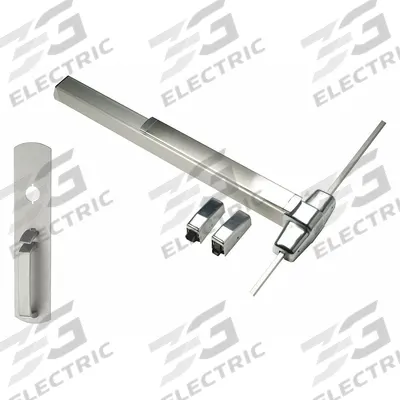 VON DUPRIN Surface Vertical Rod: 3 ft Max Door Wd - Surface Vertical Rod Push Bars