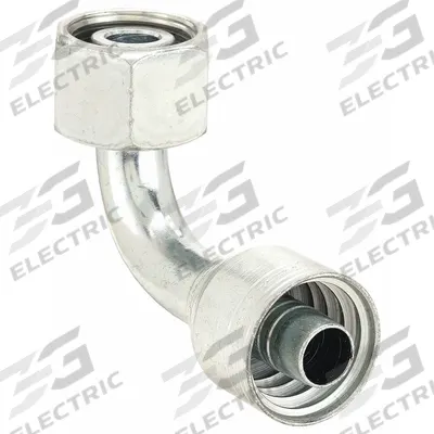 AEROQUIP Hydraulic Crimp Fitting: Steel x Steel, 90° Elbow, -12 For Hose Dash Size - Aeroquip Crimp Hydraulic Hose Fittings with Metric Connection