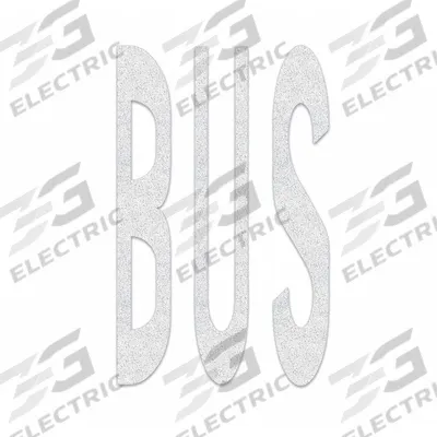 RAE Preformed Thermoplastic Pavement Markings: Bus, White, 8 ft Lg, 4 1/2 ft Wd - Pavement Pre-Determined Messages