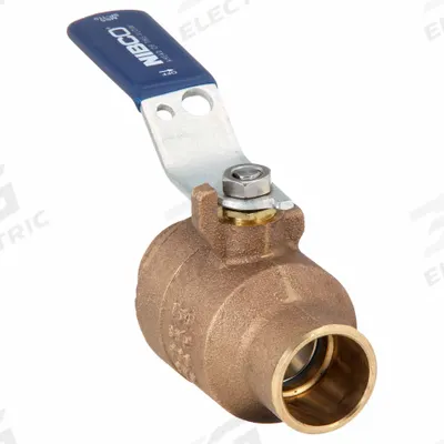 NIBCO Manual Two-Way Ball Valve: 1 in, Bronze, Straight, Sweat x Sweat - Bronze Ball Valves