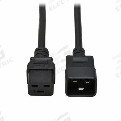 EATON TRIPP LITE Power Cord: 15 ft Lg, 3/14, Non-NEMA Plug, C20 Plug, Non-NEMA Receptacle - Electronic Equipment Power Cords