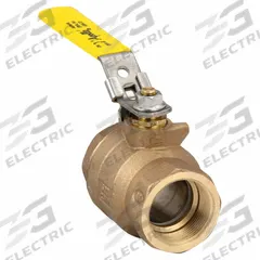 APOLLO Manual Two-Way Ball Valve: 1 1/2 in, Bronze, Straight, FNPT x FNPT, Full Port, Two-Piece (MPN 77C10727A). Key specifications — Brand: APOLLO; Handle: Locking Lever.