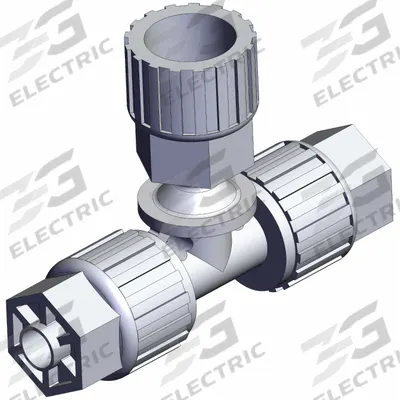 SMC High Purity Fitting: 1/4 in OD x 1/4 in OD x 1/4 in OD Size - PFA Compression Tube Fittings