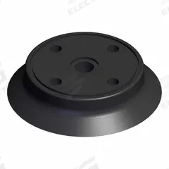SMC Vacuum Pad: Flat with Ribs, w/o Adapter, 63 mm Pad Dia, Silicone, Black, 40, 14.5 mm Pad Ht, ZP (MPN ZP63HS). Key specifications — attr1019101: ZP63HS; attr1019103: SMC; attr1019107: 40.