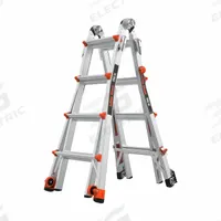LITTLE GIANT Combination Ladder: 6 Configurations, Aluminum, 300 lb Load Capacity, 45 lb Wt (MPN 12017-880). Key specifications — Brand: LITTLE GIANT; Included Features: Leg Levelers.