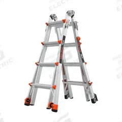 LITTLE GIANT Combination Ladder: 6 Configurations, Aluminum, 300 lb Load Capacity, 45 lb Wt (MPN 12017-880). Key specifications — Brand: LITTLE GIANT; Included Features: Leg Levelers.
