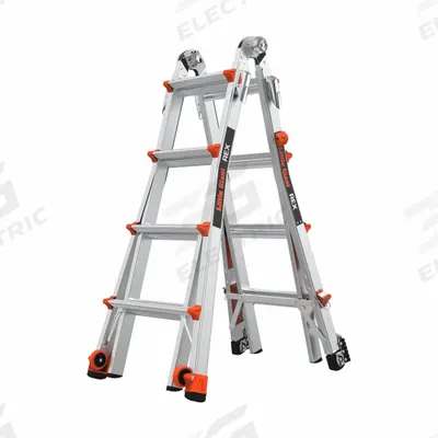 LITTLE GIANT Combination Ladder: 6 Configurations, Aluminum, 300 lb Load Capacity - Staircase & Extending Multifunction Ladders