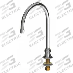 CHICAGO FAUCETS Spout: Spout, Gooseneck, Swivel Spout, Brass, Polished Chrome, 1.5 gpm Flow Rate (MPN 626-GN8AE35ABCP). Key specifications — Includes: Mounting Hardware; Product Type: Spout; Spout Style: Swivel; Body Material: Brass; Color/Finish: Polished Chrome; Brand: CHICAGO FAUCETS.