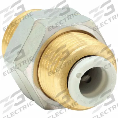 SMC Push-Fit Union Fitting: 12 mm OD x 12 mm OD Size, Push-to-Connect x Push-to-Connect - Polybutylene & Brass Tube Fittings