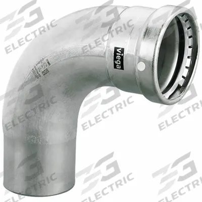 VIEGA MEGAPRESS Crimp Elbow Fitting: 2 1/2 in Pipe x 2 1/2 in Pipe Size, Press-fit x FTG - Stainless Steel Press Fittings