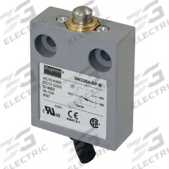 DAYTON Limit Switch: Plunger Actuator, 25 mm Mounting Hole Horizontal Center to Center Distance, Top (MPN 12T931). Key specifications — Manufacturer Part Number: 12T931; Brand: DAYTON; Electrical Connection: 9.8 ft Cable (4 Wire, 18 AWG, SJT); Actuator Type: Plunger.
