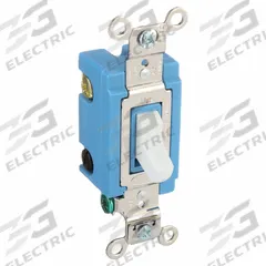 BRYANT Wall Switch: Toggle Switch, 4-Way, Maintained, White, 120/277V AC, 15 A (MPN 4804W). Key specifications — Illuminated: No; Voltage Rating: 120/277V AC.