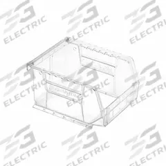QUANTUM STORAGE SYSTEMS Plastic Bin: 4 1/8 in x 5 3/8 in x 3 in, Clear, Label Holder Included, 250°F (MPN QUS210CC). Key specifications — Brand: QUANTUM STORAGE SYSTEMS; % Recycled Content: 0%.
